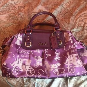 Lightly used Purple Coach Satchel